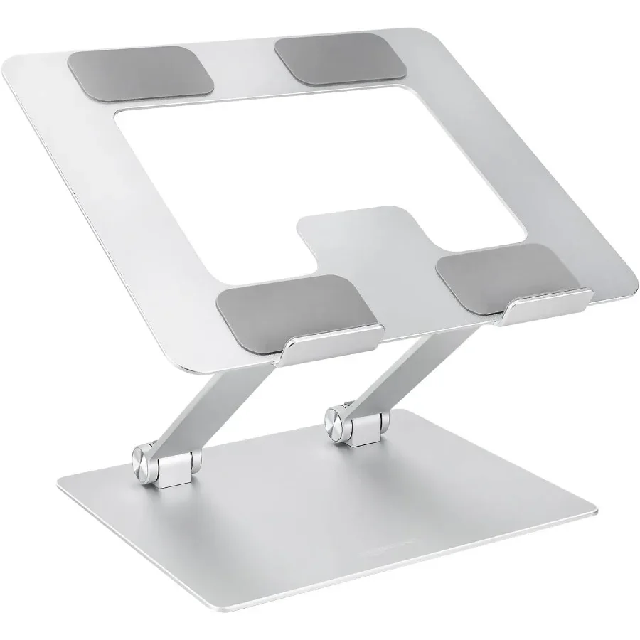 

Basics Sturdy and Portable Ergonomic Laptop Stand for Desk Adjustable Riser Fits all Laptops and Notebooks up to 17.3 Inch Sil