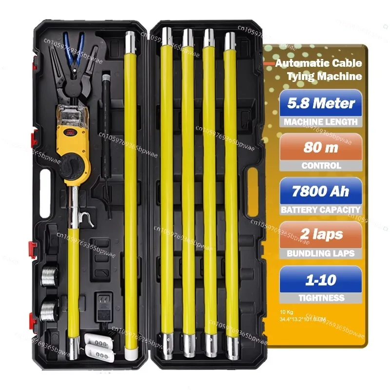 Automatic Cable Tying Machine Optical Cable Binding High Altitude Wire Organizer Tidy up Electric Wires Wiring Harness Tool