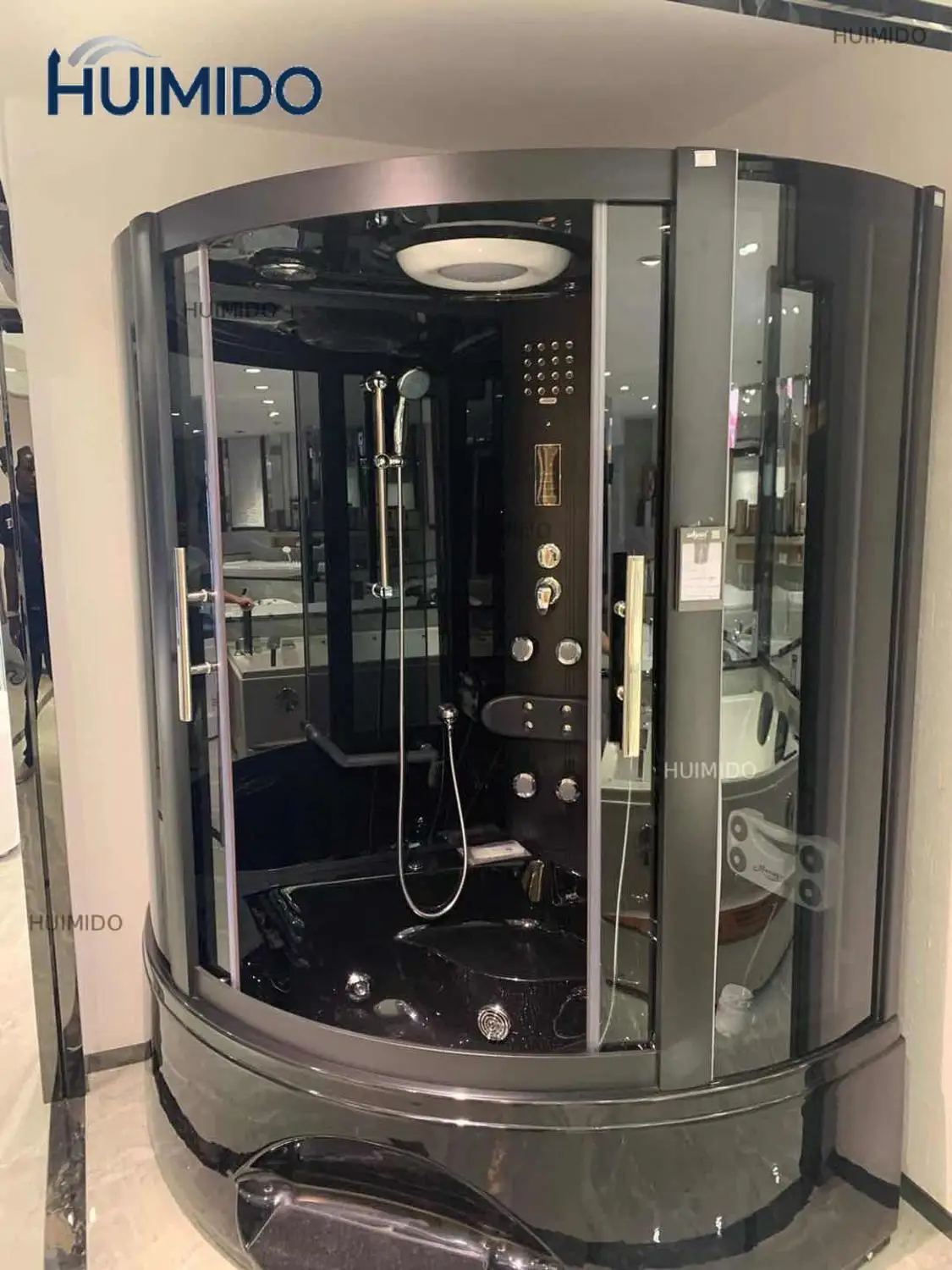 1350X1350X2150mm [Wall Corner Steam Shower Enclosure ] Comes Middle Tub Wet Sauna Stall A-135