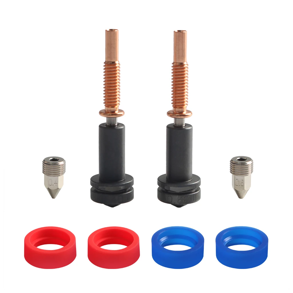 Upgraded Nozzle For REVO Hotends 0.4mm/0.6mm High Flow Nozzles  Hardened Steel/Copper/Titanium /TC4 Material