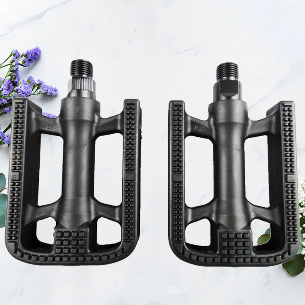 

1Pair Bike Plastic Pedals Nonslip Treadle Wide Platform Comfortable Ride Pedal Plastic Bike Treadle Cycle Pedal