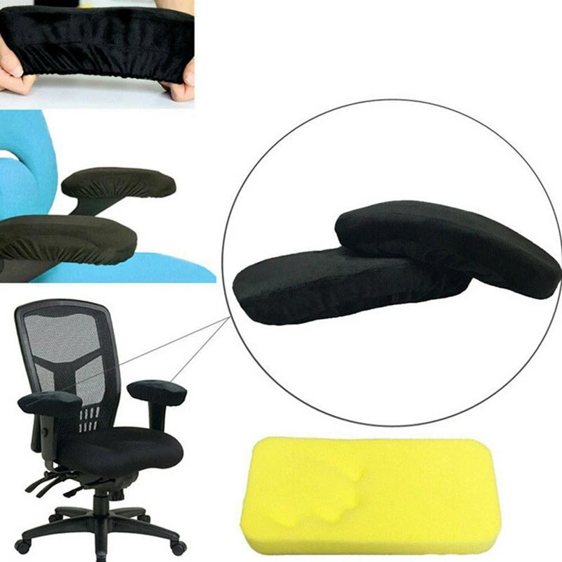 

New 2 Pieces Set Ergonomic Memory Foam Chair Armrest Pad, Rest Comfy Rest Office Chair Rest Arm Rest Cover For Elbows And Forear