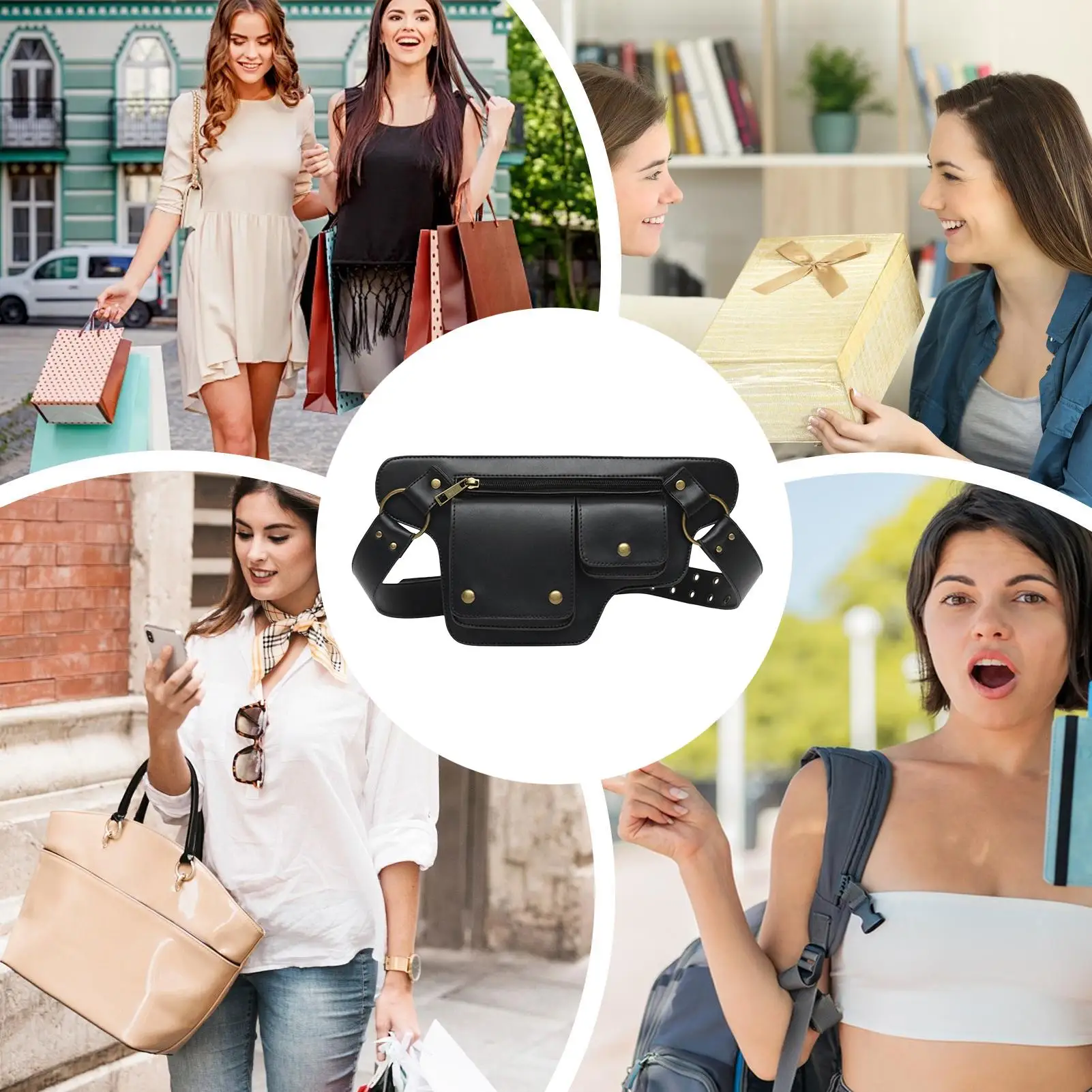 

Renaissance Belt Bag Adjustable Strap Satchel With Multiple Pockets Renaissance Bag For Women Men Costume Pirate Cosplay