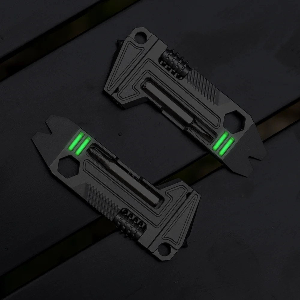 High-quality Titanium Alloy Multi-functional Adjustable Wrench Tool EDC A Portable Emergency Survival Tool for Outdoor Camping