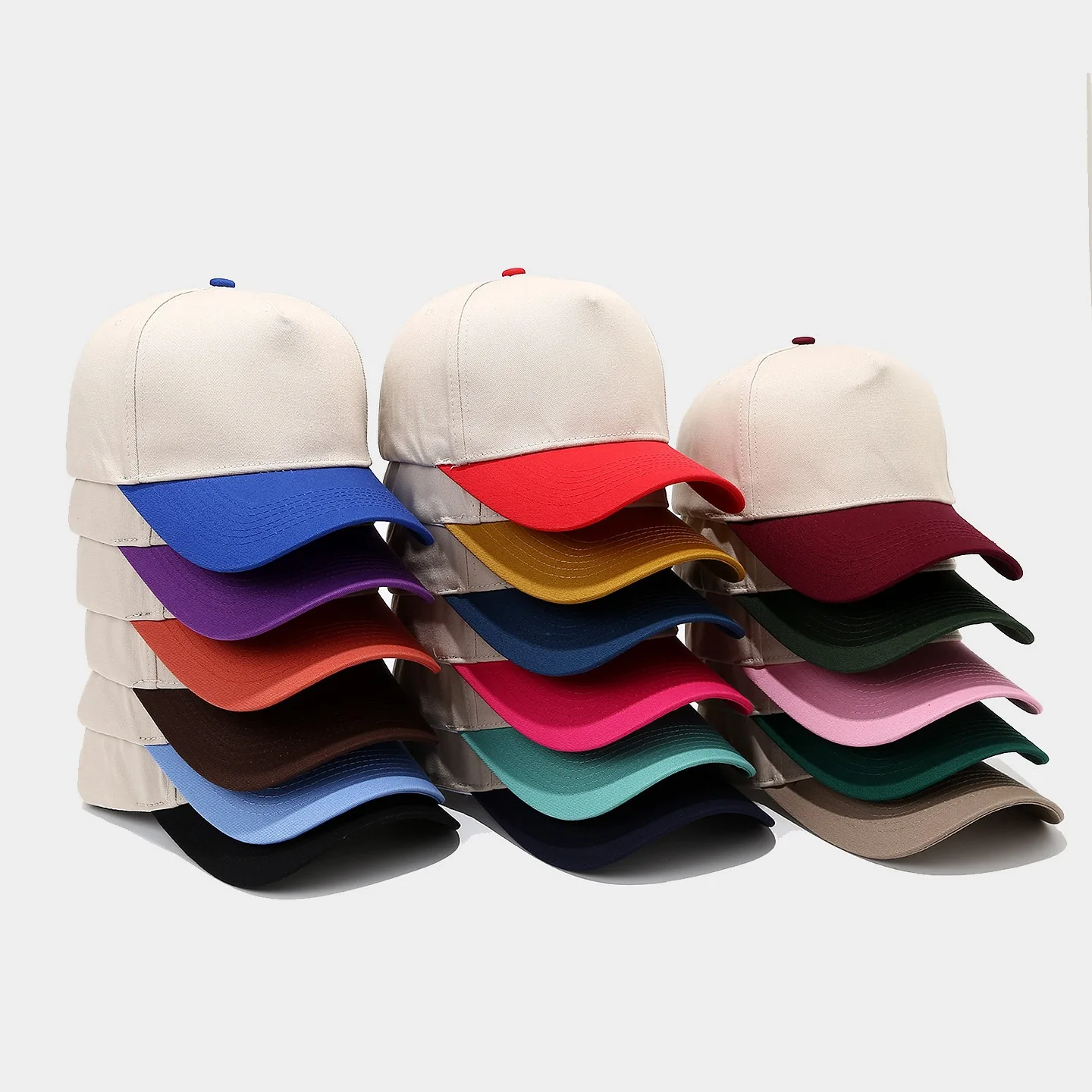 New Color Blocked Five Panel Baseball Cap For Women Fashionable And Casual Sun Hat For Men Truck Driver Cap Trendy And Versatile