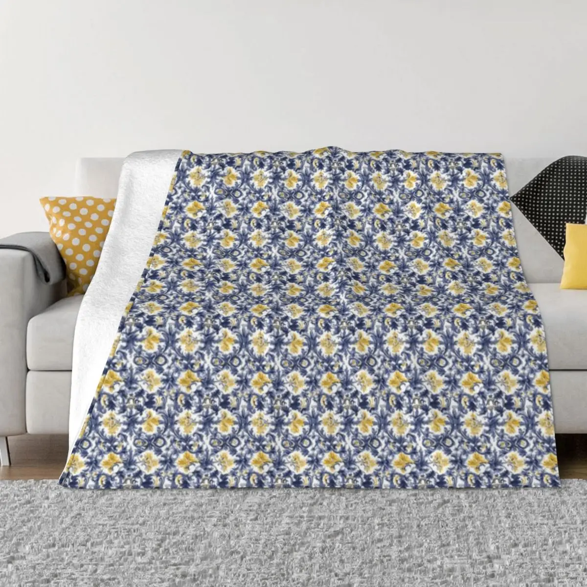 Martina Franca Mosaic personalizado cómodo decorar el hogar una manta de micropolar ultrasuave