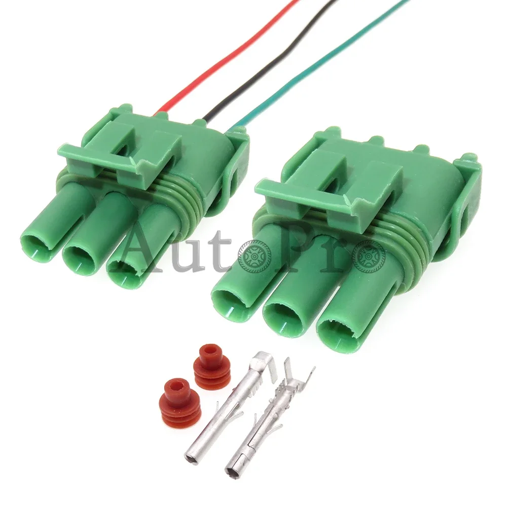 

Комплект из 3-х 3-контактных зеленых герметичных автомобильных адаптеров 12020403 для датчиков, водонепроницаемый электрический разъем переменного тока в пластиковом корпусе