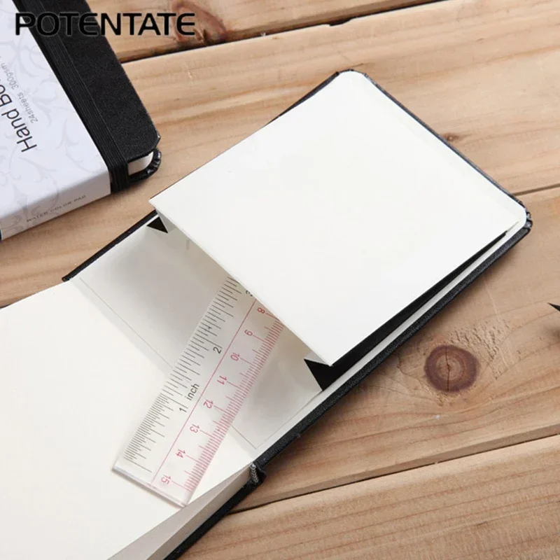 potentateA5/A6 Watercolor Notebook 300g/m 24Sheets Travel Hand Painting Notebook for Water Color Diary Student Art Supplies
