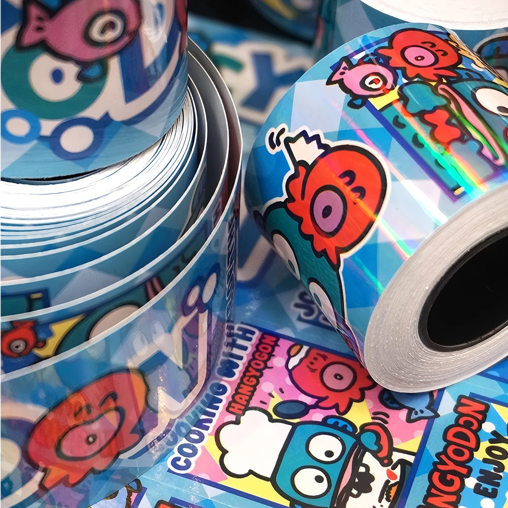

5Meters/Roll Funny Anime Ugly Fish Hanton Tape Stickers Cute Cartoon Sanrio Decorative Skateboard Guitar Helmet Kid Sticker Gift