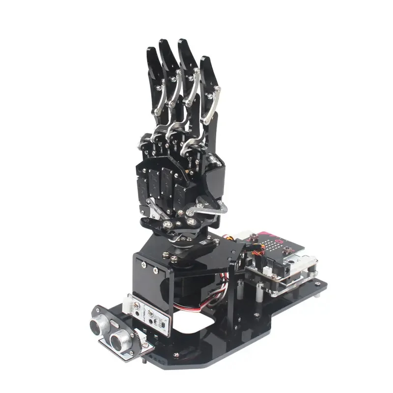 Unfinished uHandbit Open Source Robotic Hand for 180 Degree Swivel Base APP Control w/o Micro: bit Main Board 62252