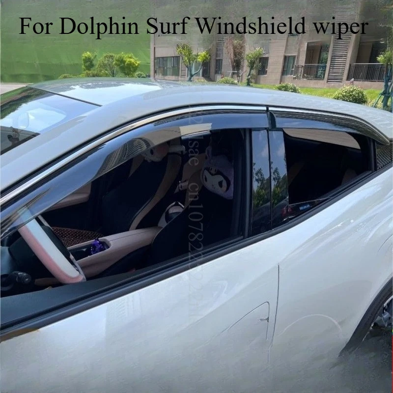 

For Dolphin Surf 2023 2024 2025Window Visor SunRain Deflector Guard AwningsShelters Adhesive Cover Trim Cars ExteriorAccessories