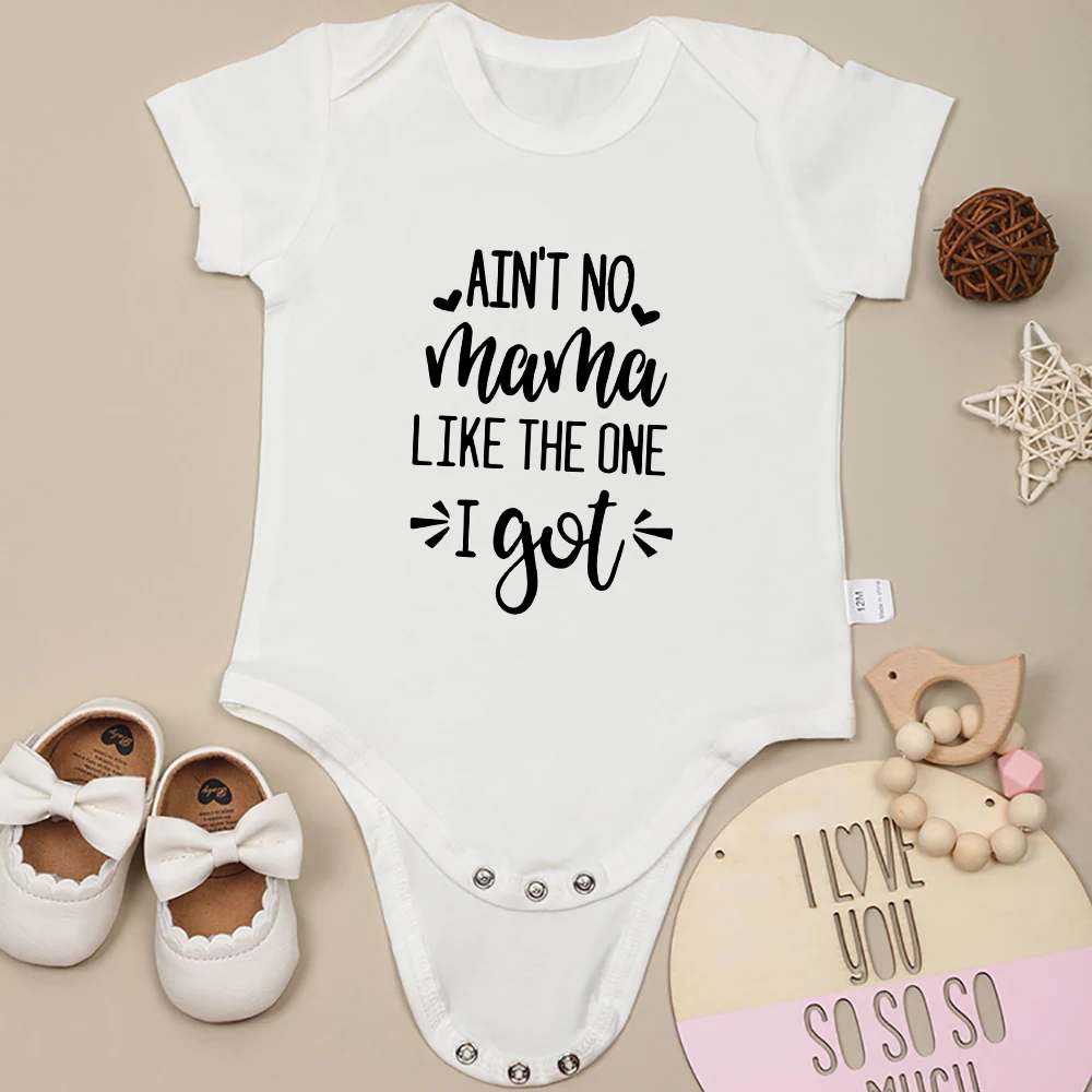 

Mama Like The One I Got Fun Baby Bodysuits High Quality 100% Cotton Newborn Boy Girl Onesie Summer Home Infant Clothes Pajamas