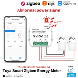 Tuya ZigBee Intelligent Energy Meter Solar PV Power Production 80A Consumption Bidirectional Monitoring Meter 2CT APP Control