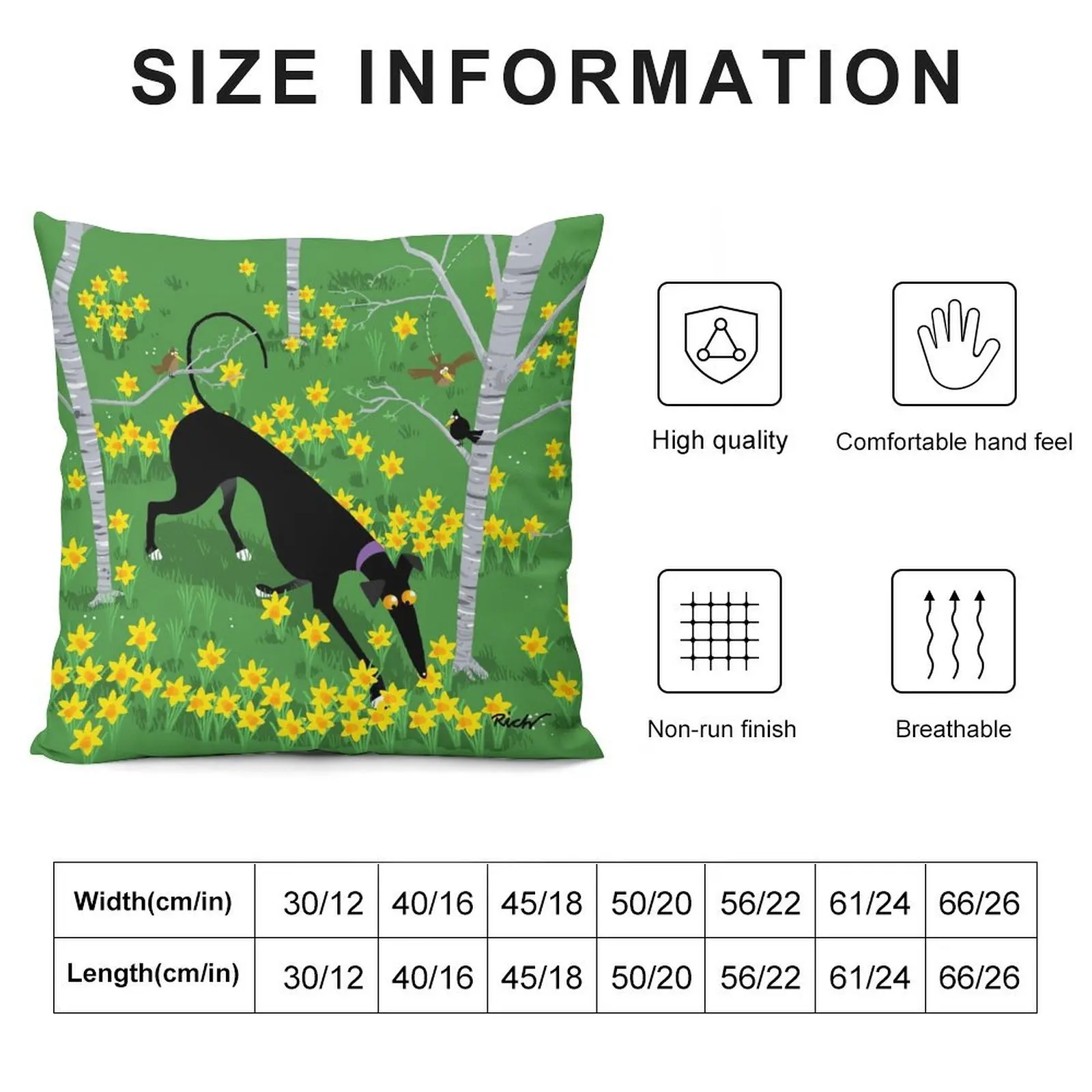 Daffodil Hound Throw Pillow Pillow Covers Decorative luxury decor Cushion Cover For Sofa Sofa Covers For Living Room pillow