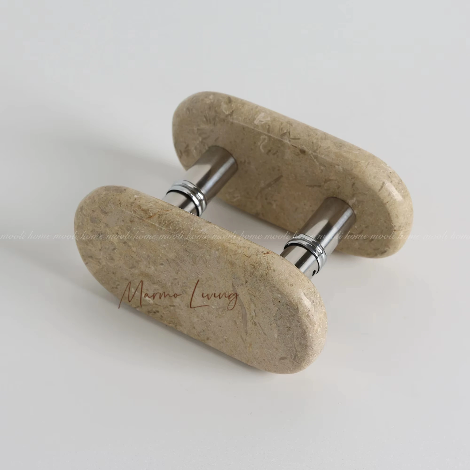 Natural Marble High-end Cafe Glass Door Handle Bathroom Light Luxury Retro Decorative Handle Custom Logo