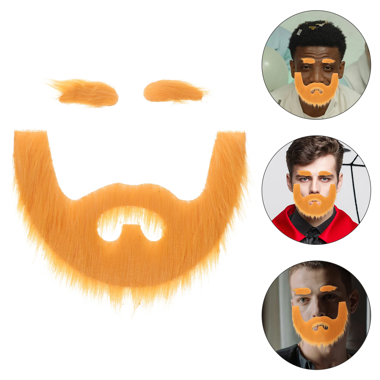 Barba falsa simulada, bigote, accesorios decorativos para fotos, película de actuación de carnaval, ceja, tela de Cosplay para adultos, hombres mayores