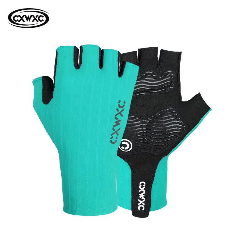 CXWXC Korte fietshandschoenen Zomer Ademende fietshandschoenen MTB Racefiets Halve handschoenen Elastisk Antislip Schokabsorberende palmpad