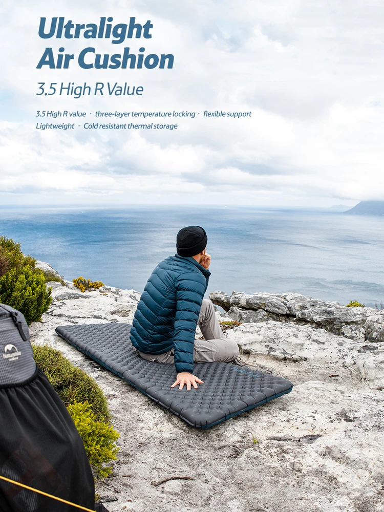 Naturehike Opblaasbare Campingmat 3.5 R-Value Ultralight Slaapmatje 20D Nylon TPU Luchtbed voor Wandelen Backpacken - afbeelding 2