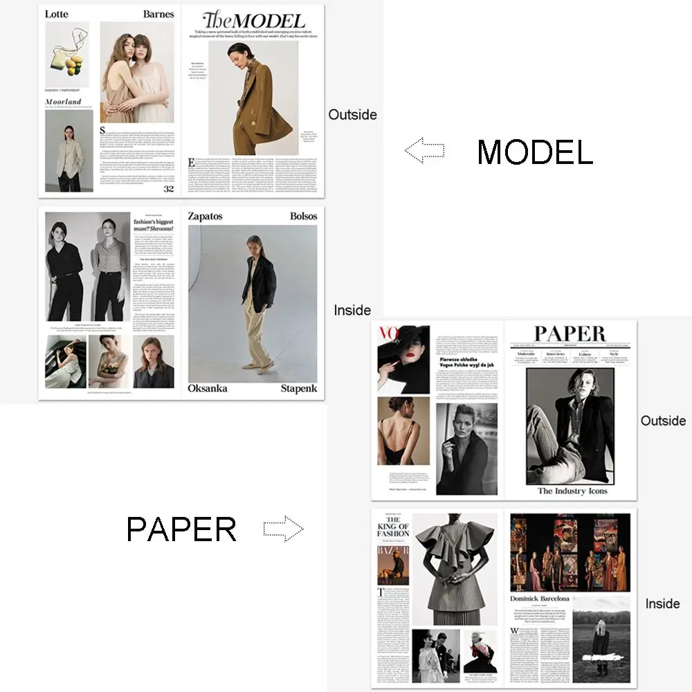 Photo Magazines English Newspaper Multifunctional Photo Props Photography Background Decoration Props Magazine Style Newspaper