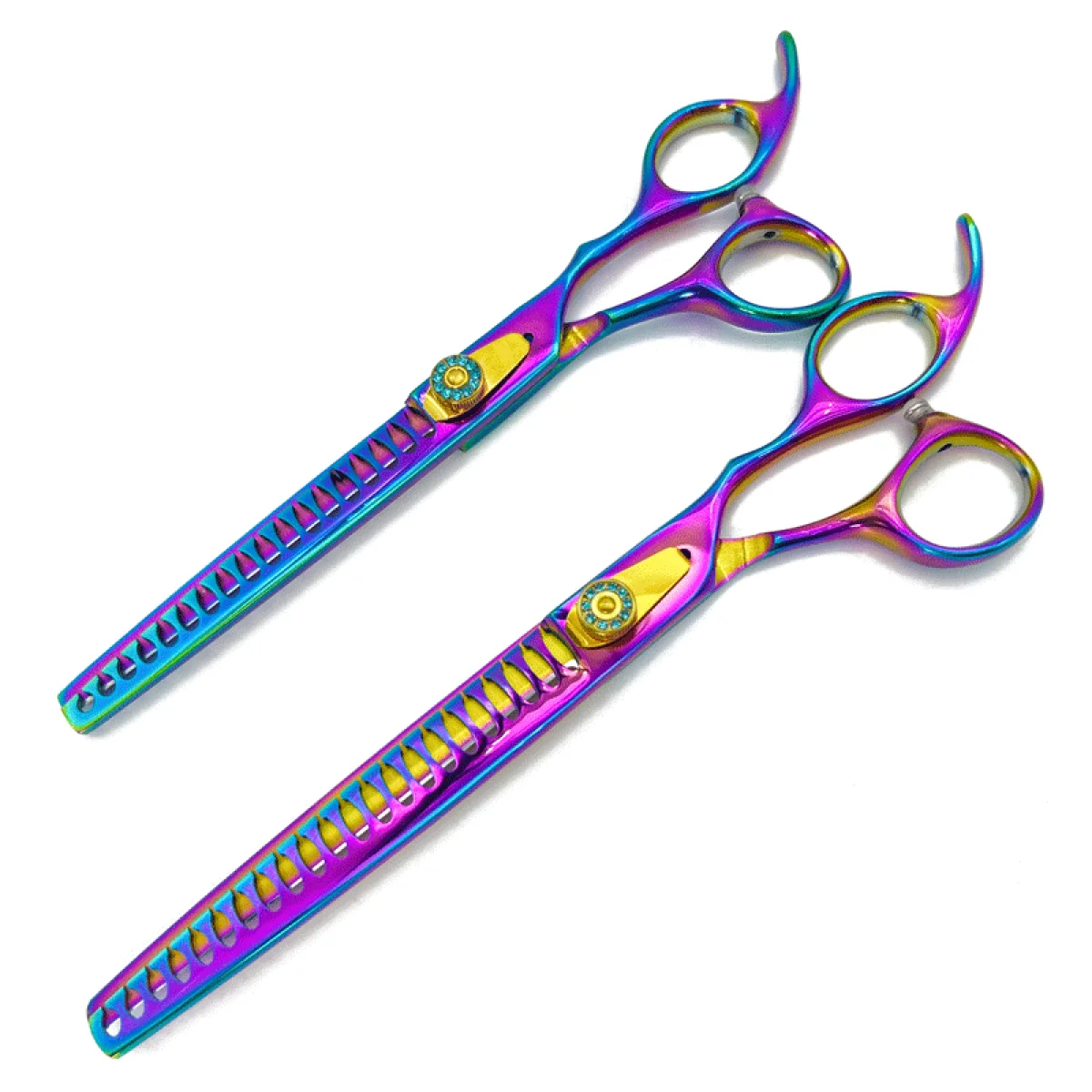 8.0 Inch Pet Barber Accessories High-end Gemstone Tooth Thinning Scissors Pet Grooming Scissors