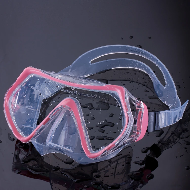 Diving goggles waterproof and anti-fog high definition professional scuba tempered glass large frame