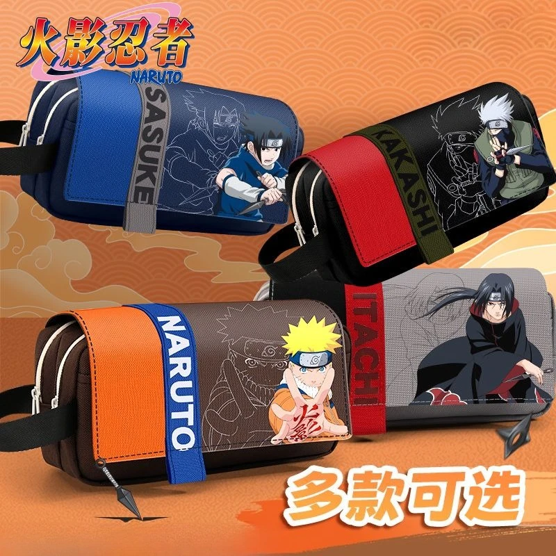 

Anime Naruto Pen Bag Cartoon Uchiha Itachi Peripheral Multi-functional Multi-layer Large-capacity Stationery Box Pencil Box Gift