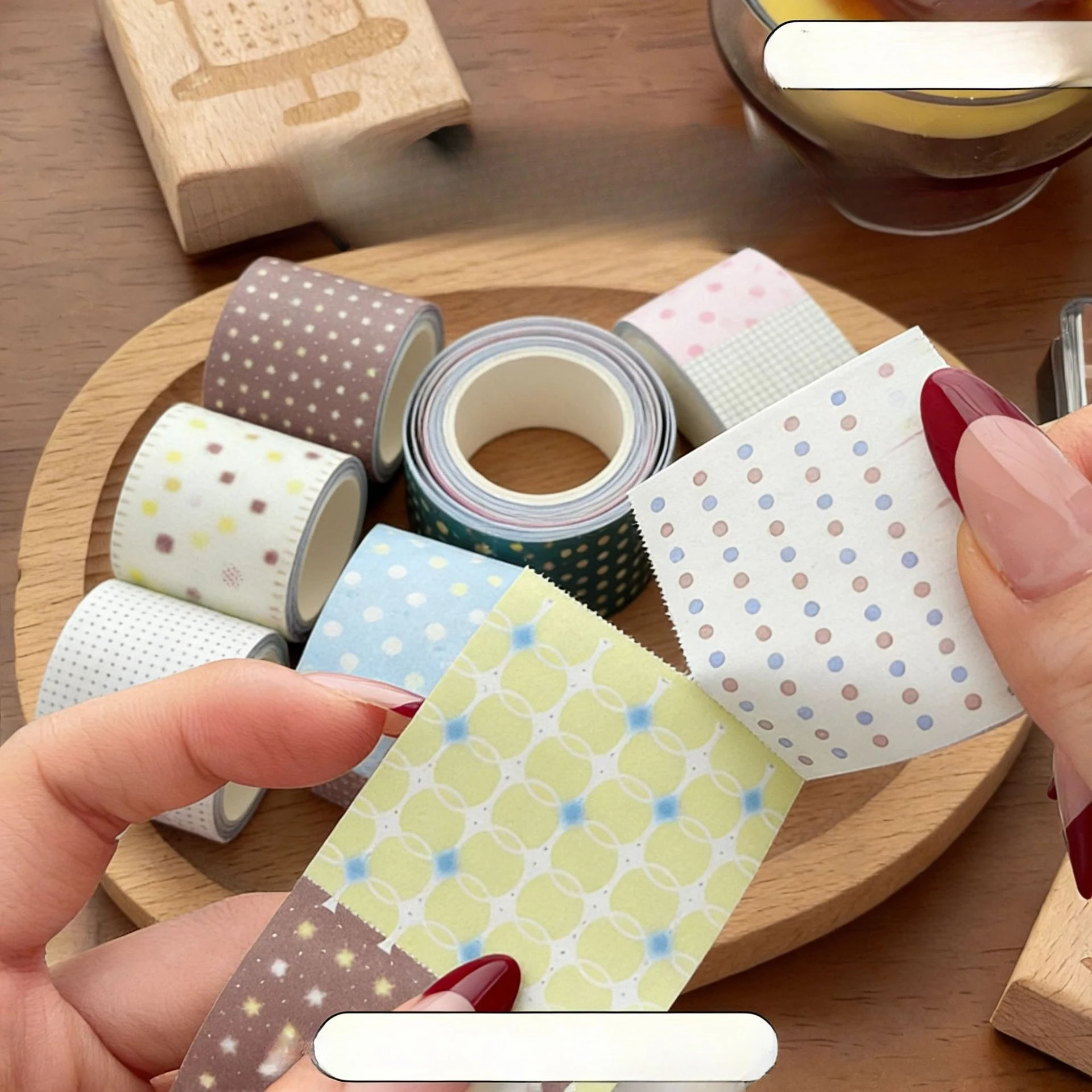 

Рулонная клейкая лента в горошек для заметок, декоративных этикеток и креативных индексов, оригинальная