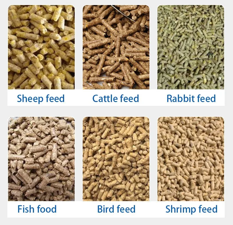 Home Use Farm Cattle Rabbit Pig Poultry Animal Chicken Food Feed Mill Pellet Making Granulator Pelletizer Processing Machine