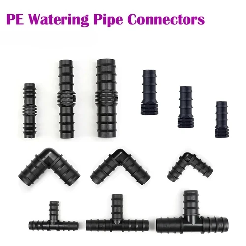 Imagen 2 del producto Conectores de extremo de púas de PE de 15mm, 18mm y 24mm, acoplamientos, conector en T recto, Micro tubo de riego por goteo, accesorio de reparación para riego de jardín