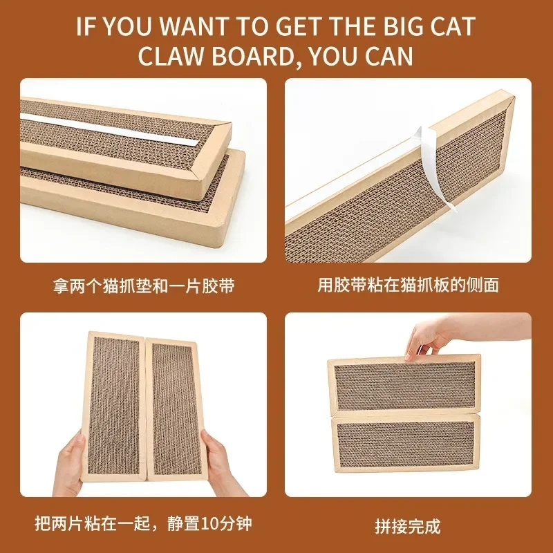 Cat House Scratching Board Pet Folding Pets With Scratch Pads Corrugated Cardboard Box For Rabbit Hideout