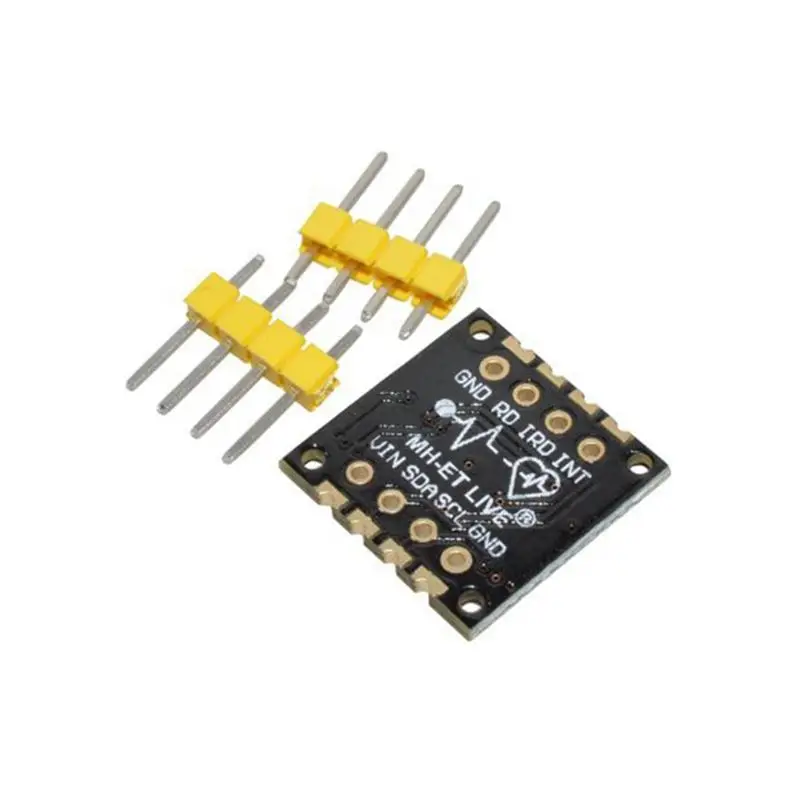 1 PCS MAX30100 Heart Rate Sensor Module Puls Detection Blood Oxygen Sensor Concentration Test Module MAX30100 Black For STM32-AE
