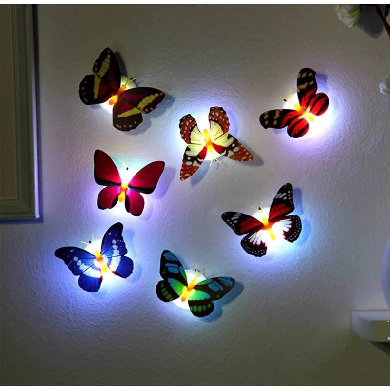 Butterfly Lights LED 3D Butterfly Wall Stickers Night Lights 1/5/10PCS House Decoration Home Party Desk Wall Decoration