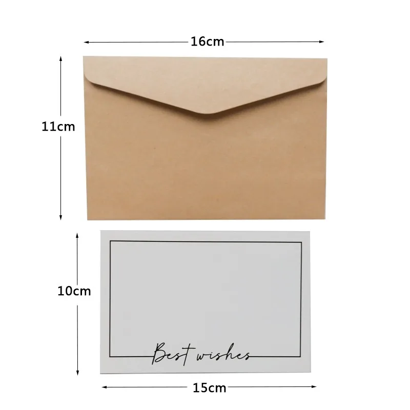 5Set Envelope Greeting card Kraft Paper Gift Window Envelopes colorful DIY party message Invitation 11x16cm