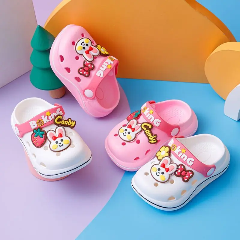 Baby Cartoon Boy Soft Soled Children's Summer Light Slippers Indoor Girls Baotou Cute Hole Beach Non-slip