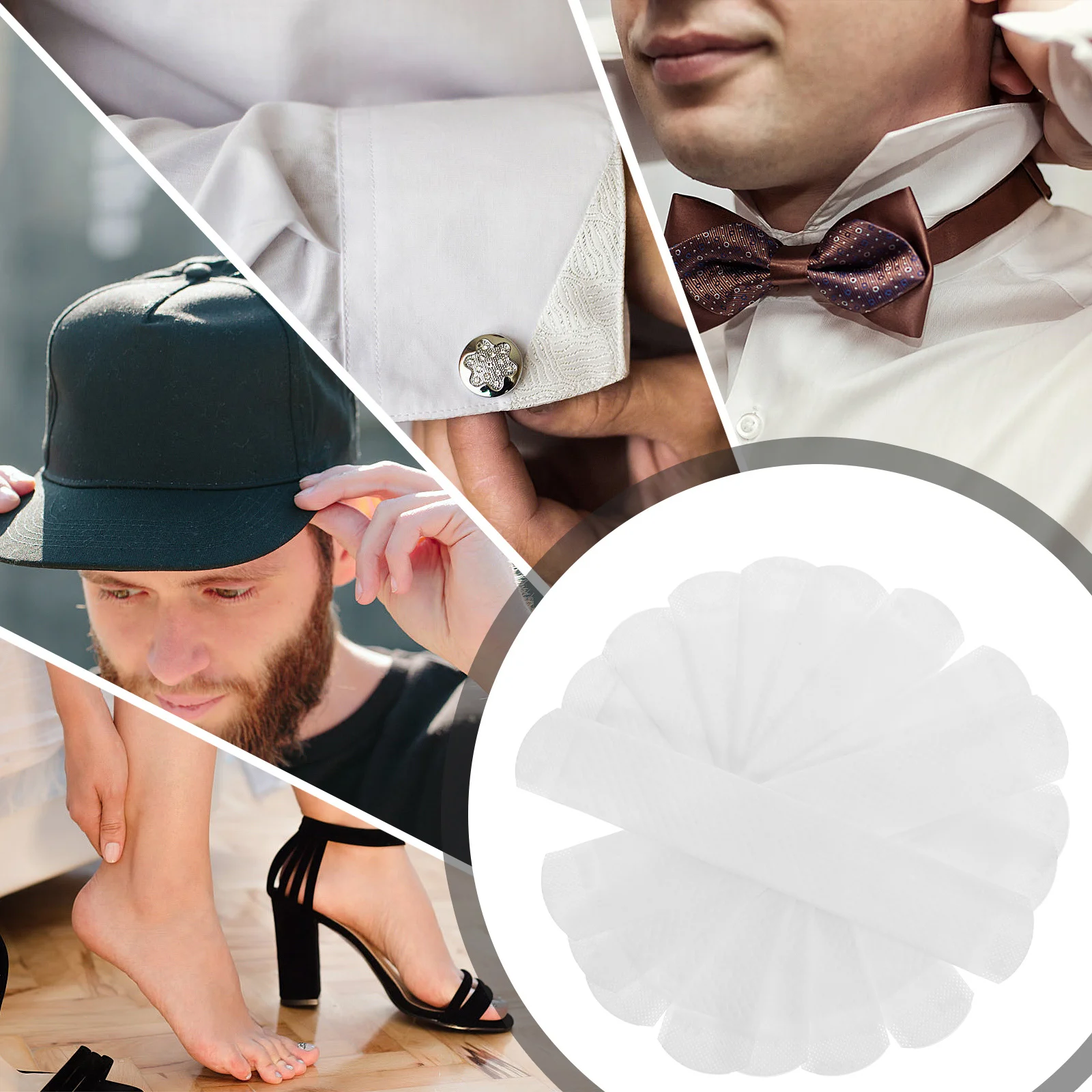 10pcs Anti-Dirt Sticker Breathable Sweat Absorbent Pad For Hard Hats Caps Liners Protection Hat Size Reducer Insert