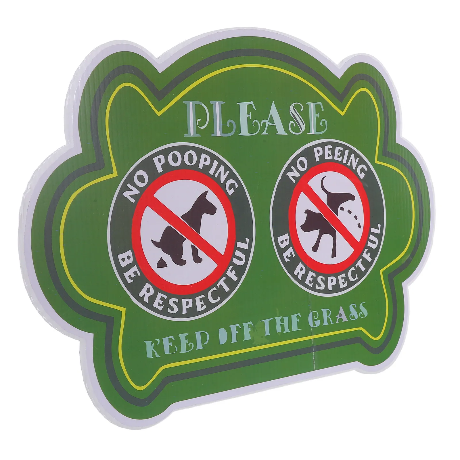 Dog Signs No Pooping and Peeing Waste for Yard Allowed Warning Keep off Lawn Dogs