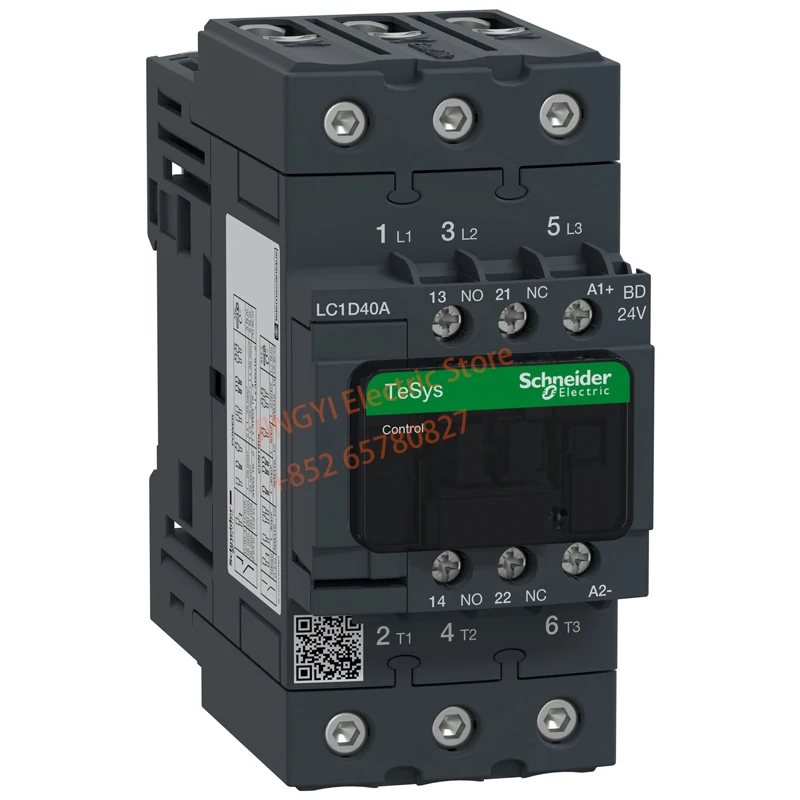 

Schneider LC1D40ABD New Model TeSys Deca Three-pole Contactor, 40A, 24VDC