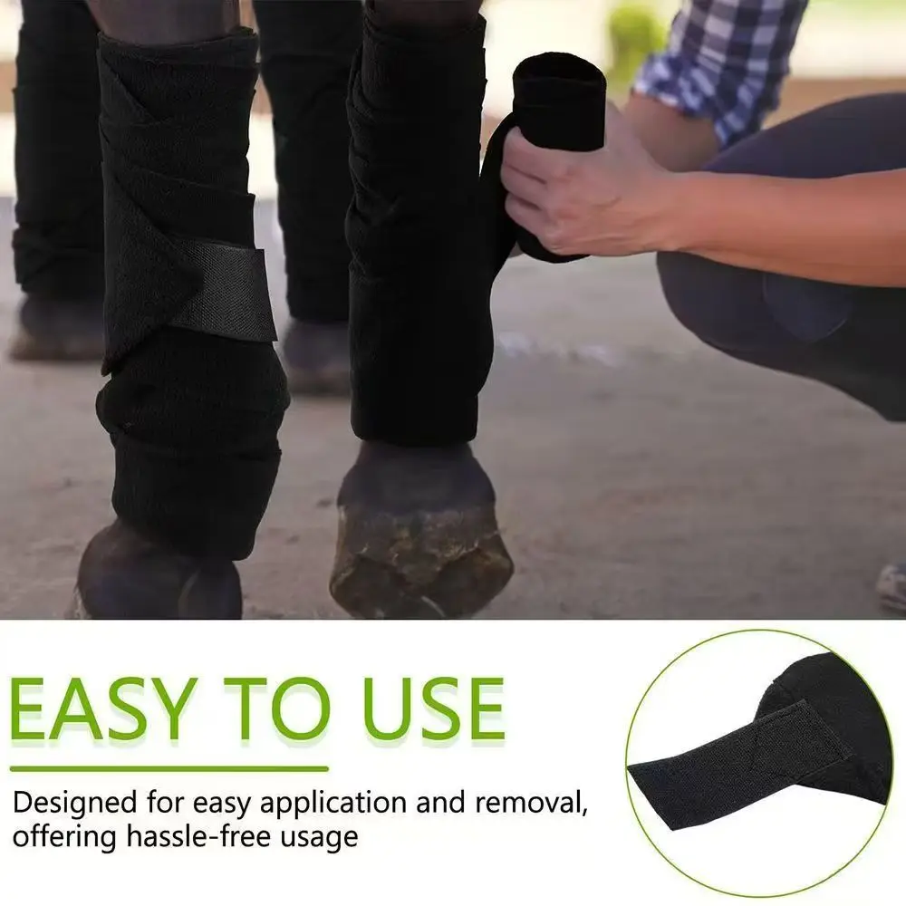 

New Horse Wraps 2.5m Soft Fleece Polo Wraps Equestrian Leg Bandage Wrap Outdoors Equestrian Boots Bracer Leg Wraps Equestria