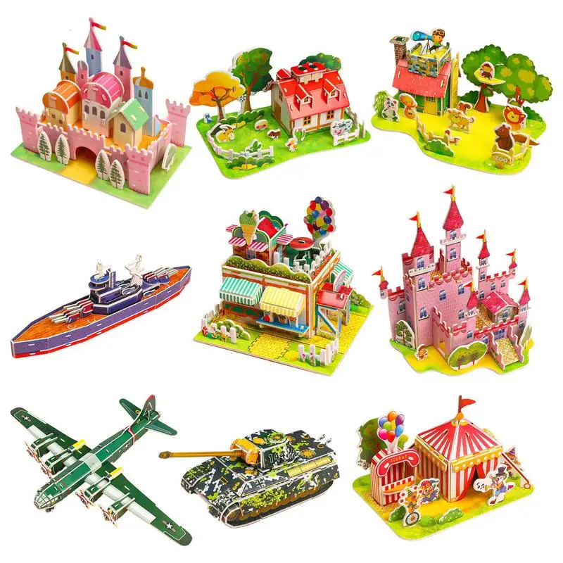 3d Puzzle dla dzieci Puzzle edukacyjne przedszkole oświecenie zabawki prezent dla dzieci edukacyjne zabawki do przyprawiania antystresowa zabawka