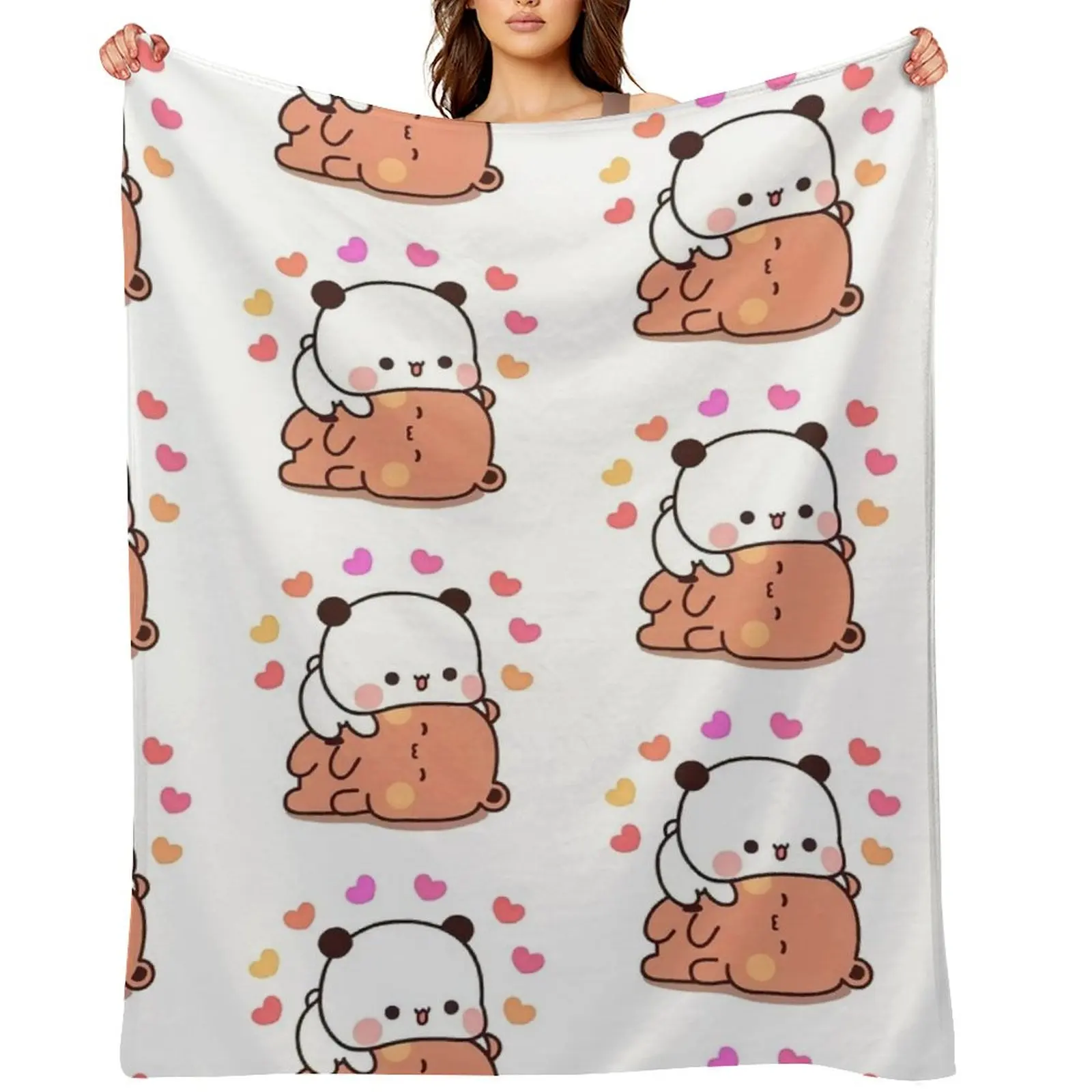 

PANDA BEAR, bubu dudu Cuddling Throw Blanket Soft Beds halloween Beach Flannels Blankets