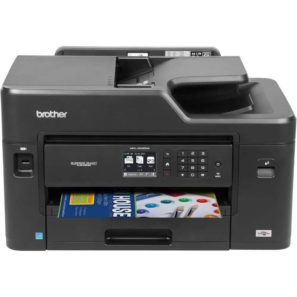 MFC-J5330DW All-in-One Color Inkjet Printer, Wireless Connectivity, Automatic Duplex Printing, Replenishment Ready