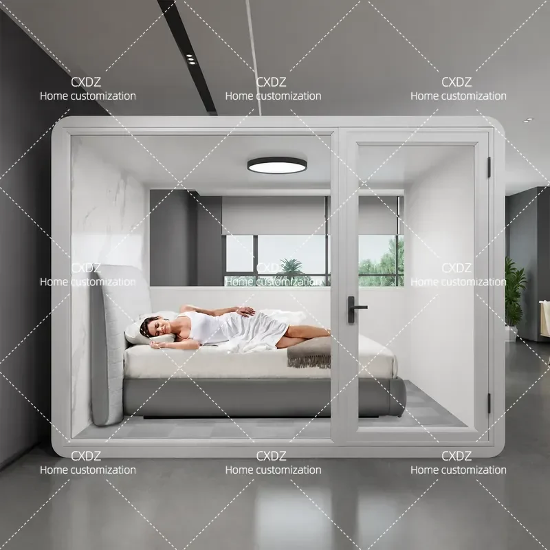 Indoor Soundproof Sleeping Pod Silent Cabin for Home Office Small Room Phone Booth Noise Reduction Privacy Space