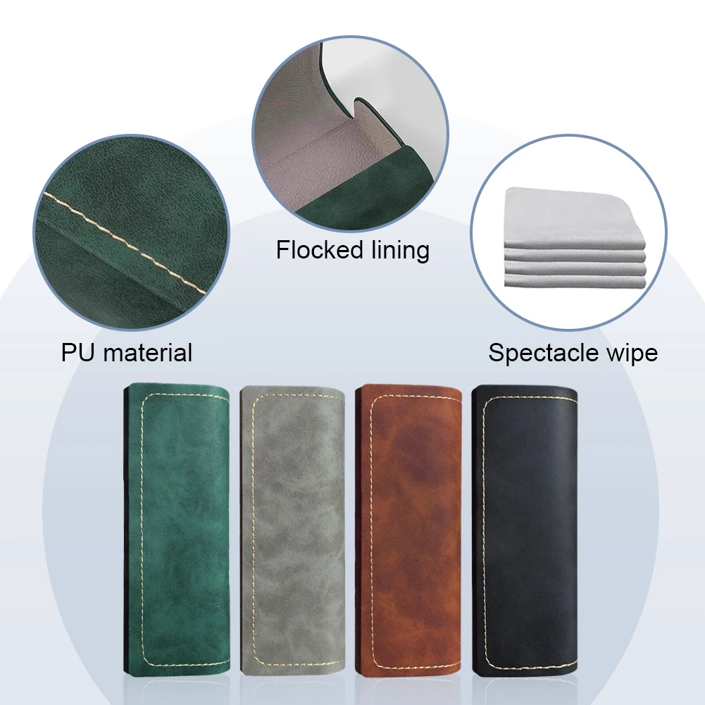 

4 шт., коробка для хранения очков, защитная коробка для очков из искусственной кожи, портативный чехол для солнцезащитных очков с магнитной застежкой для защиты хранения