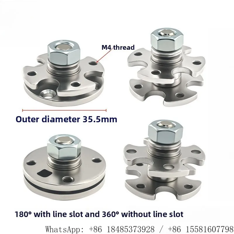 M8 Round 360 Degree Damping Rotary Shaft Adjustable Torque Free Stop Laptop Screen Rotating Hinge Hardware