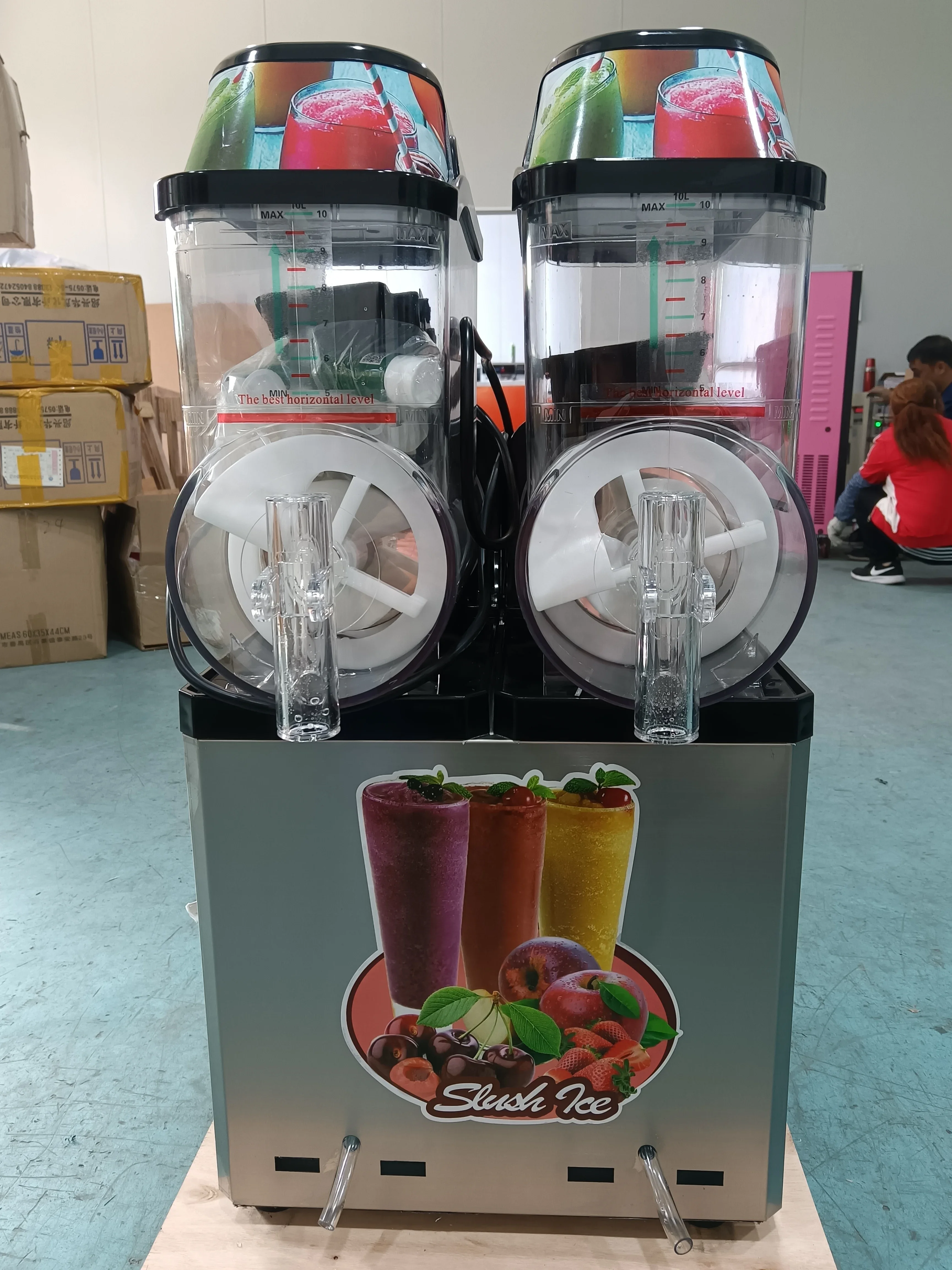 Commercial Fully Automatic Single Double Three Cylinder Hot Cold Beverage Dispenser Snow Melting Mud Machine For Beer Drinks view 4