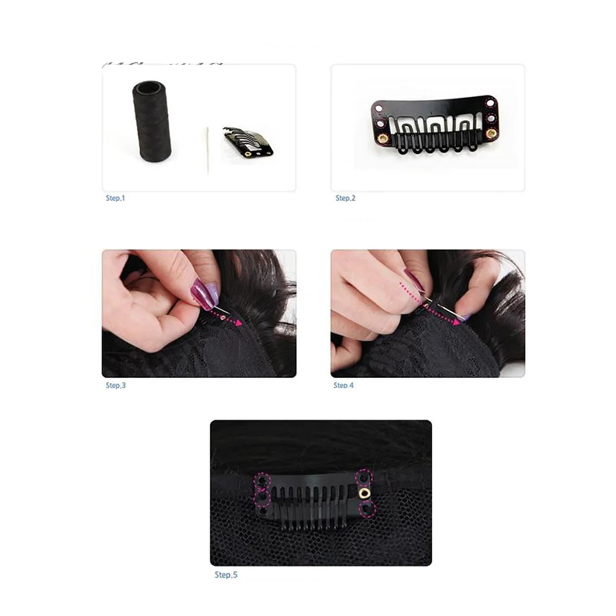 

100Pcs U Shape Clips Iron Snap Hair Clips Secure Hair Extension Fix Caps Mini Lightweight Beret Styling Accessories Black