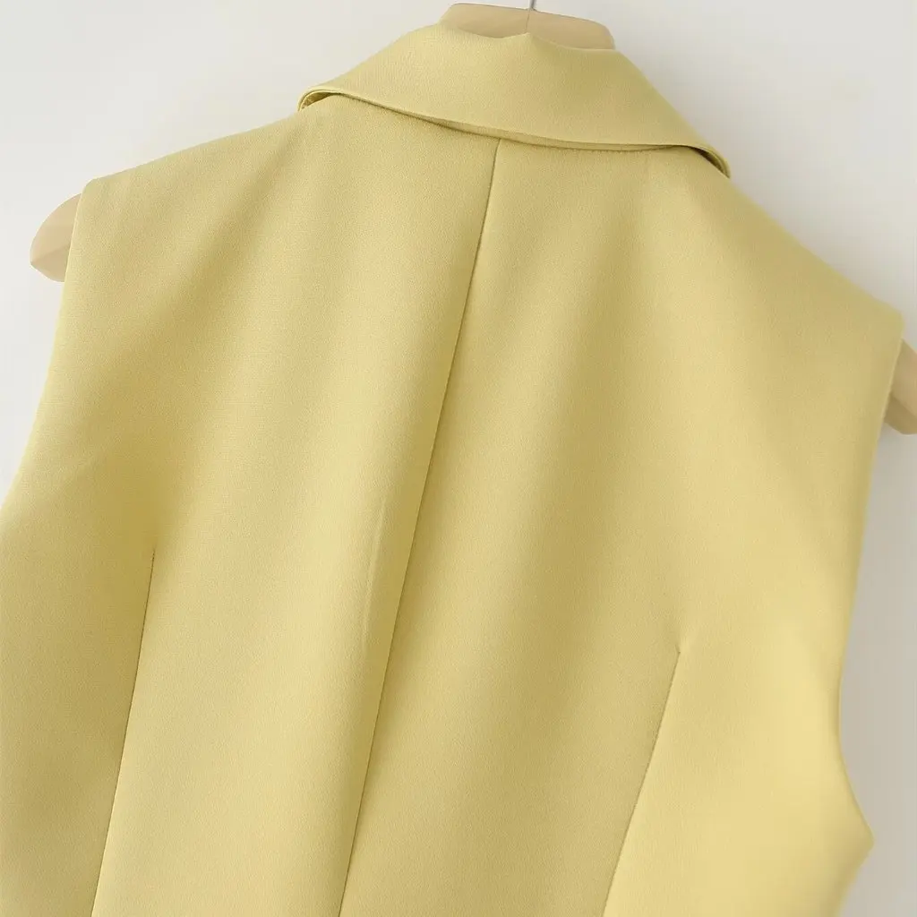 

Fashionable Slim Fit Sleeveless Suit Vest C9-29167 New Summer Women's Clothing European Style Versatile Stylish Tank Top