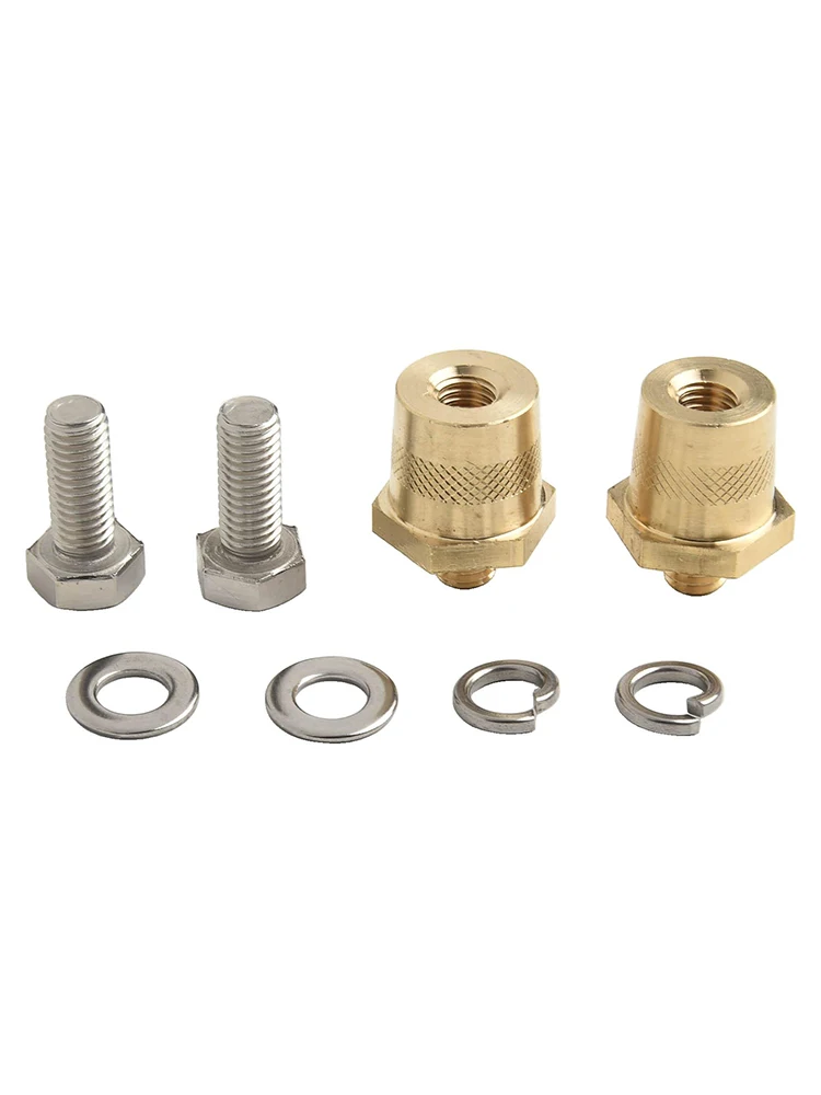 Battery Pole Adapter Brass Battery Terminal Connector M6 M8 Thread Positive Negative Battery Post Connector Terminal Adapter