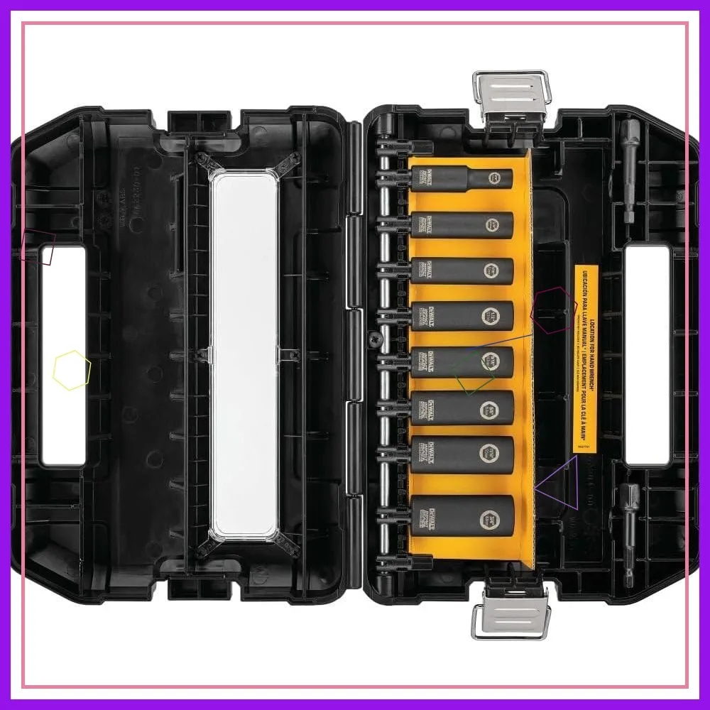 

Набор ударных головок SAE 3/8 дюйма, 10 предметов для прочных работ и плотных помещений