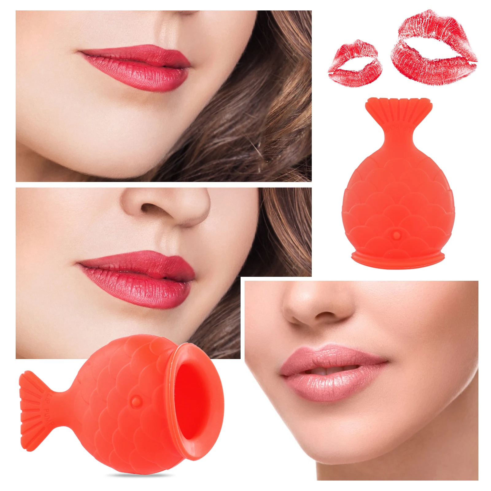 Lip Plumper Fish Shape Lip Enhancer Lip Plumping Big Sexy Mouth Lips Fish Shape Pout Mouth Tool Makes Your Lip Looks More Full